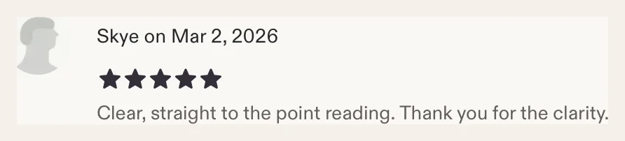 Etsy review from Skye, 5 stars